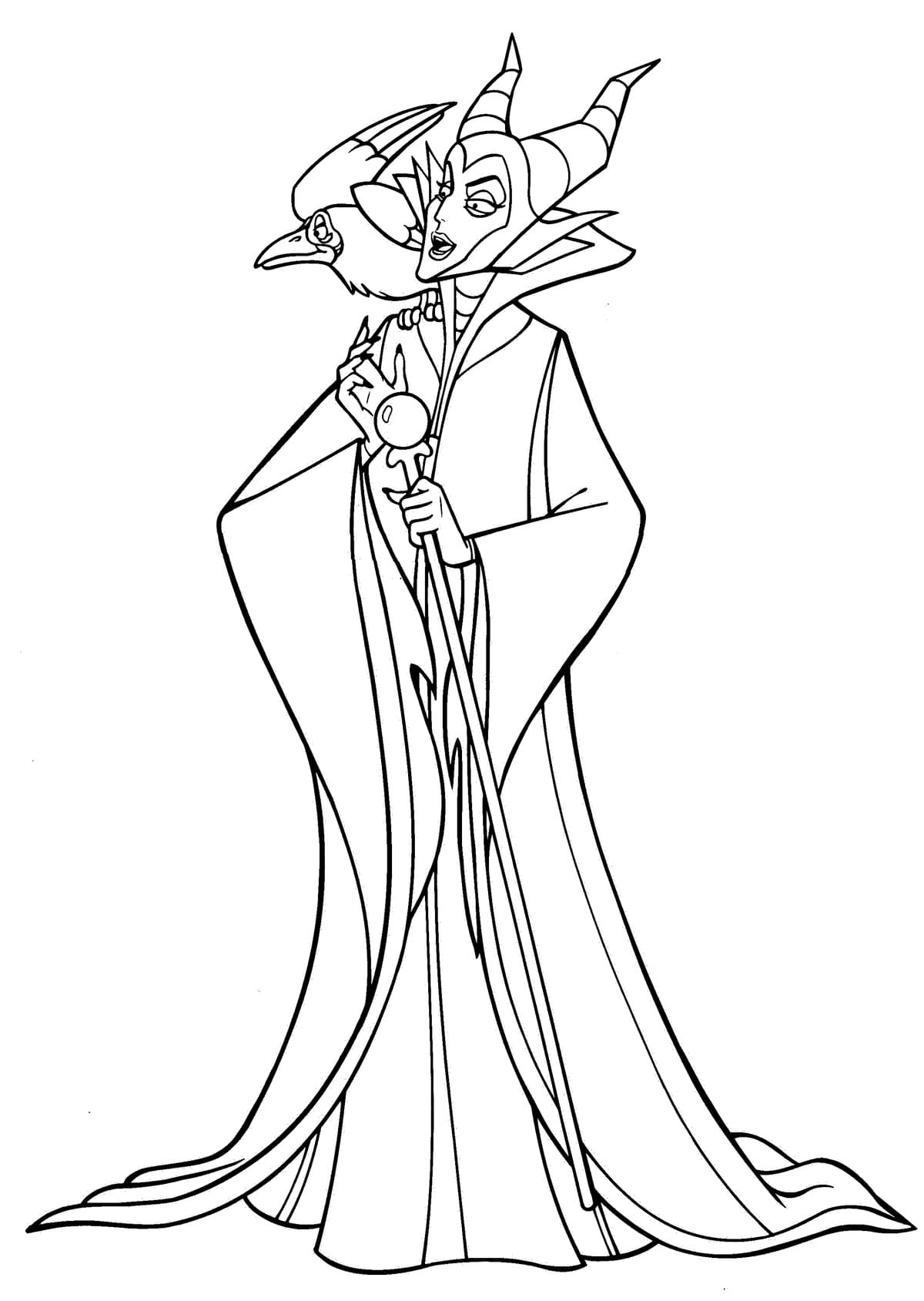 Nakreslete Maleficent omalovánka