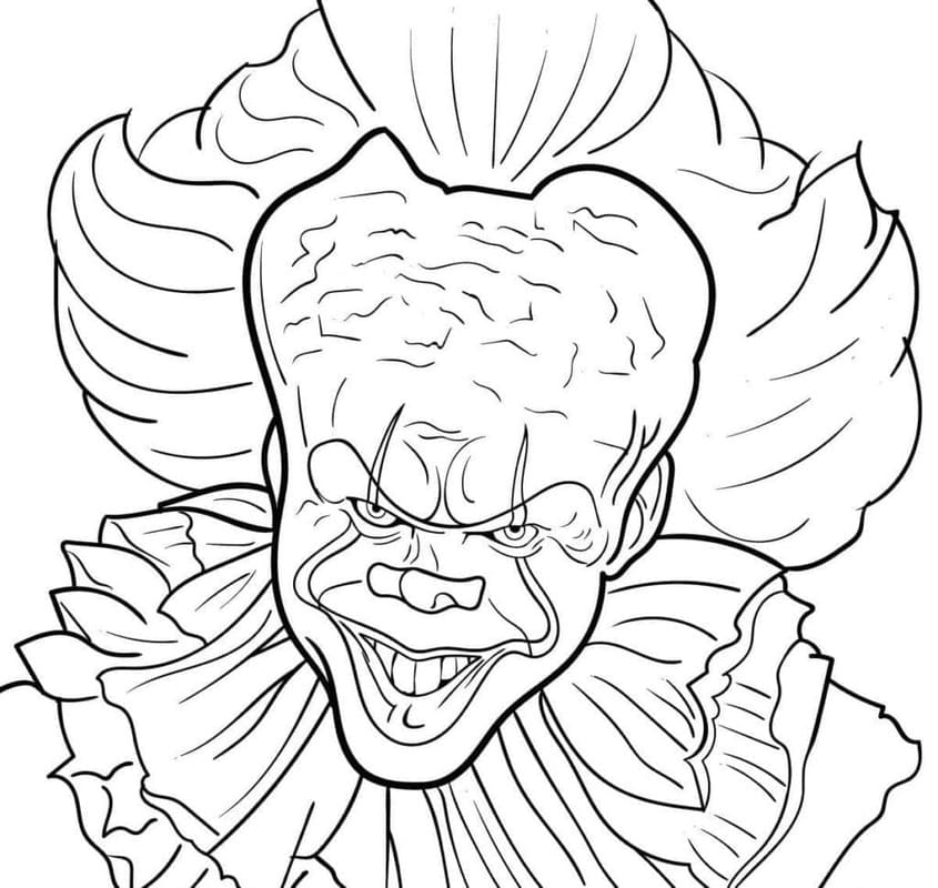Nakreslete Pennywise k vytisknutí omalovánka
