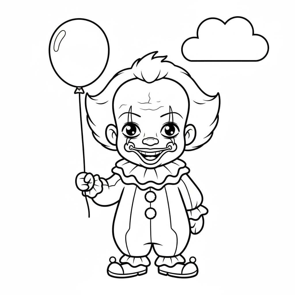 Nakreslete Pennywise tisknutelné omalovánka