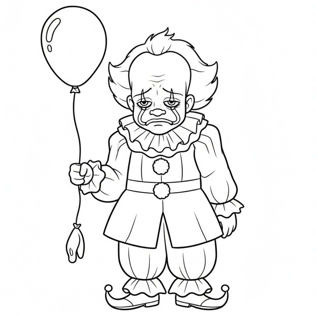 Nakreslete Pennywise zdarma pro děti omalovánka