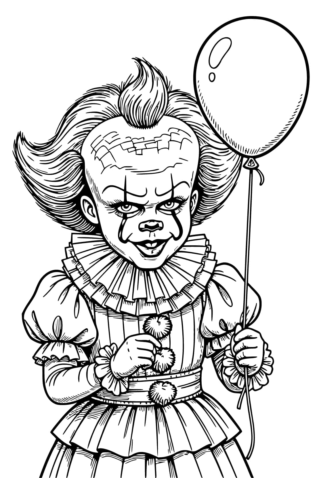 Nakreslete Pennywise zdarma omalovánka