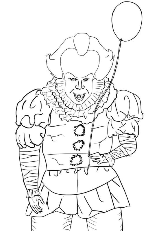 Nakreslete Pennywise omalovánka