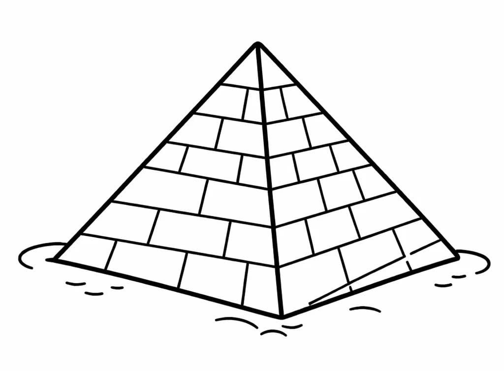Nakreslete Pyramida k vytisknutí zdarma omalovánka