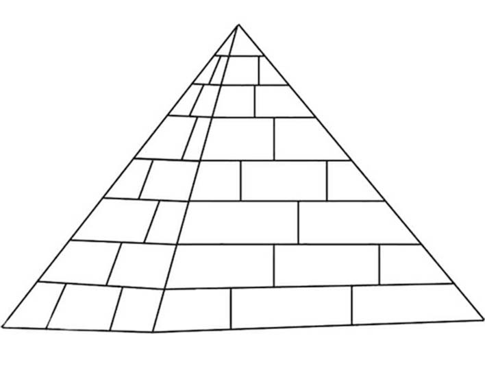 Nakreslete Pyramida prostý omalovánka