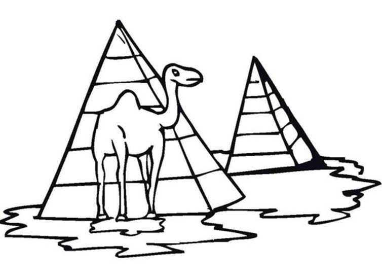 Nakreslete Pyramida snadný tisknutelné omalovánka