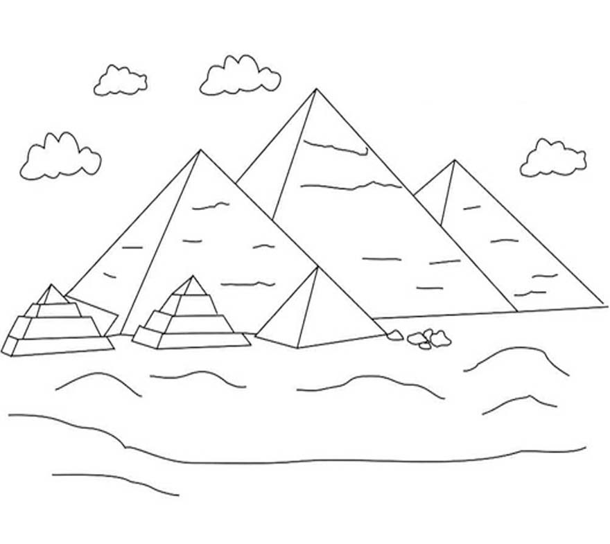 Nakreslete Pyramida snadný omalovánka