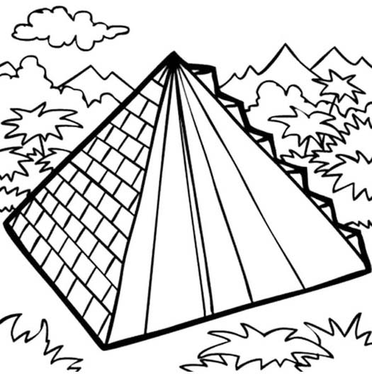 Nakreslete Pyramida základní tisknutelné omalovánka