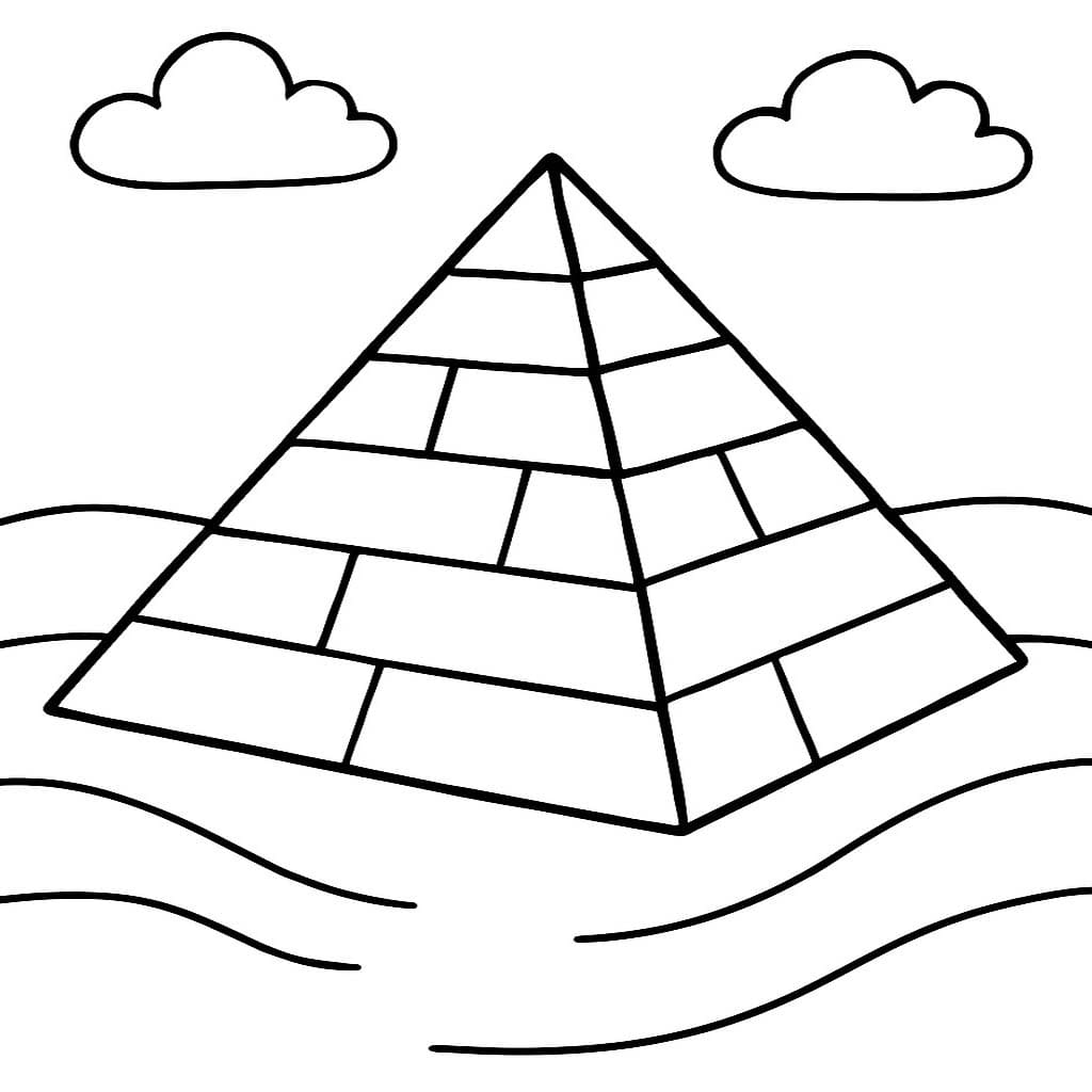 Nakreslete Pyramida zdarma prostý tisknutelné omalovánka