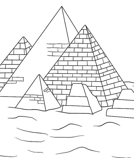 Nakreslete Pyramida zdarma prostý omalovánka