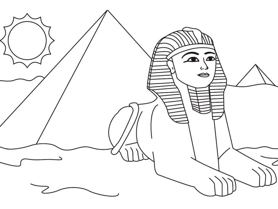 Nakreslete Pyramida zdarma omalovánka