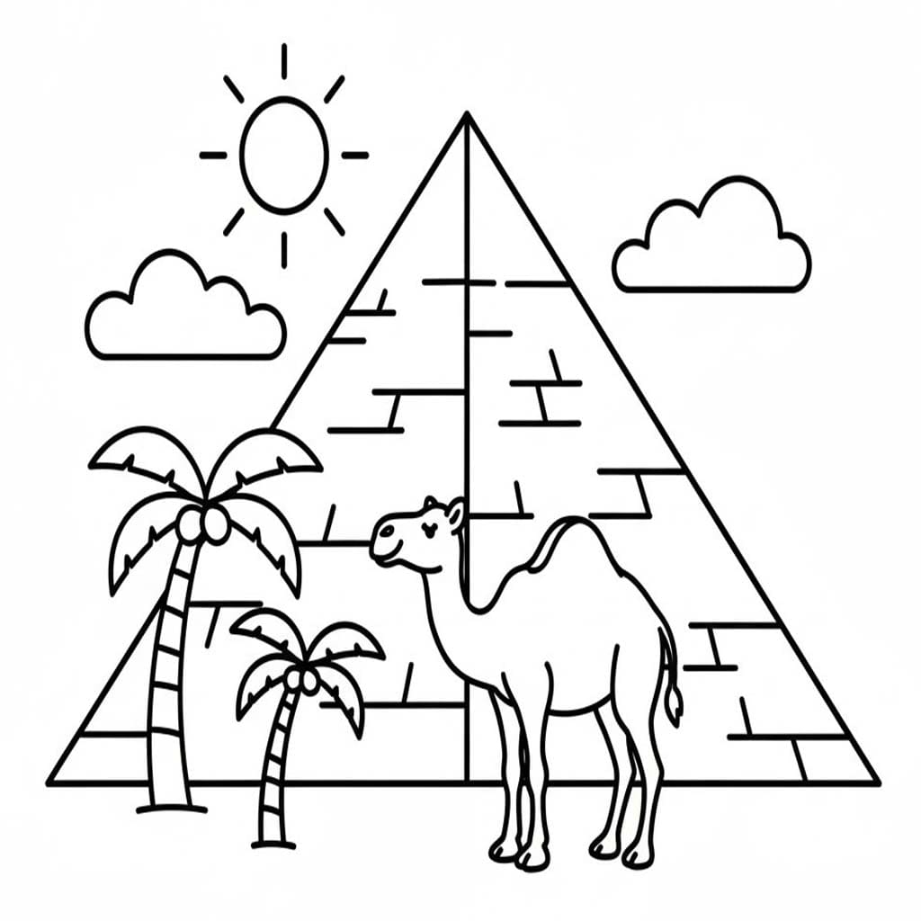 Nakreslete Pyramida omalovánka