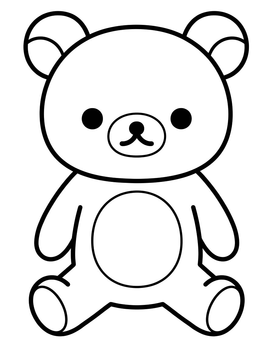 Nakreslete Rilakkuma k vytisknutí omalovánka
