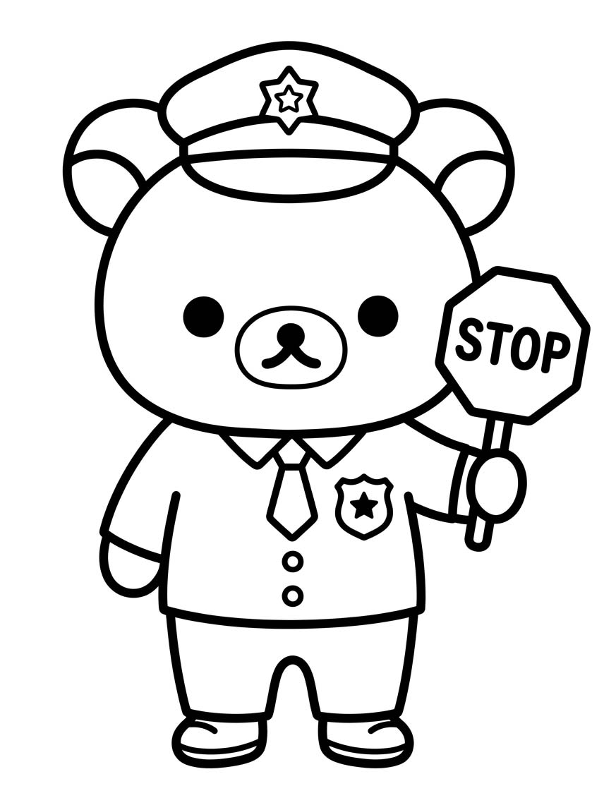 Nakreslete Rilakkuma pro děti omalovánka