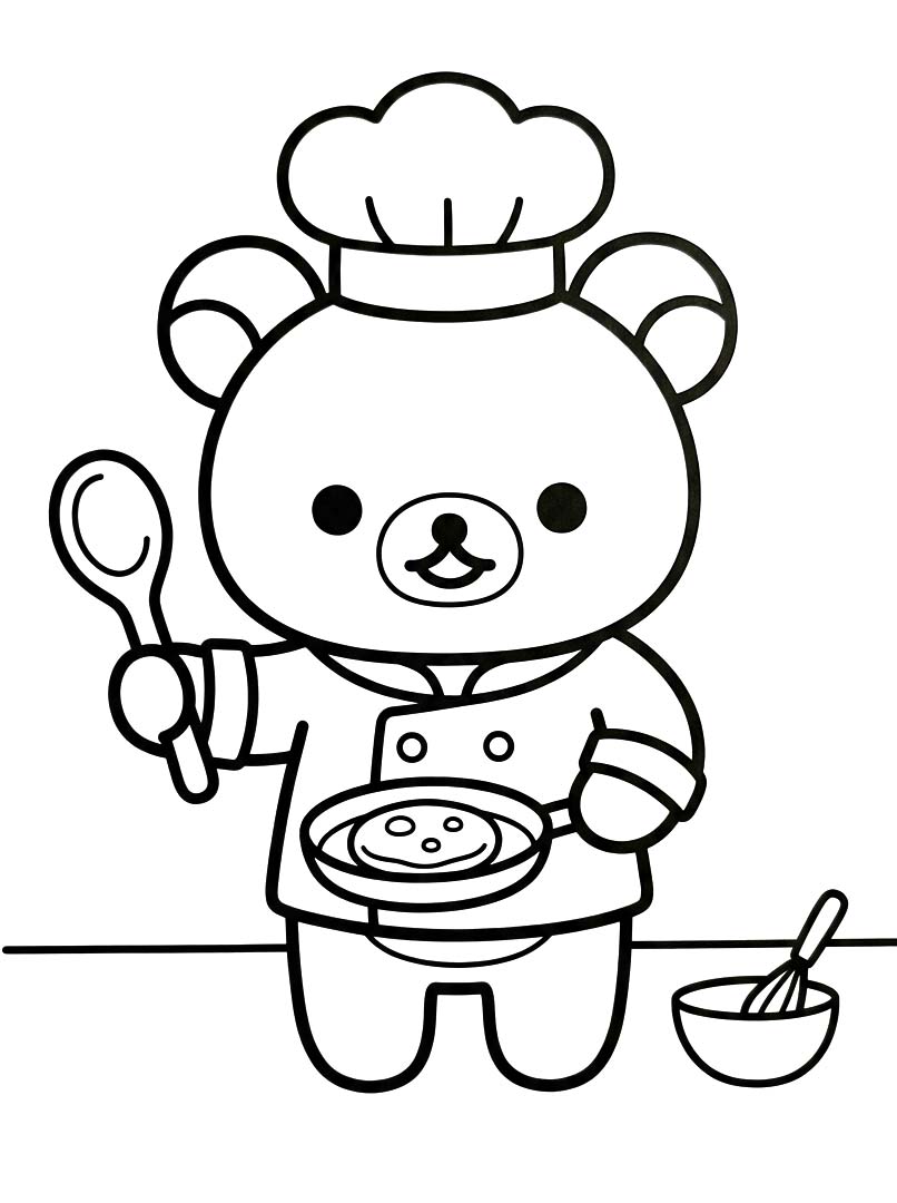Nakreslete Rilakkuma prostý omalovánka