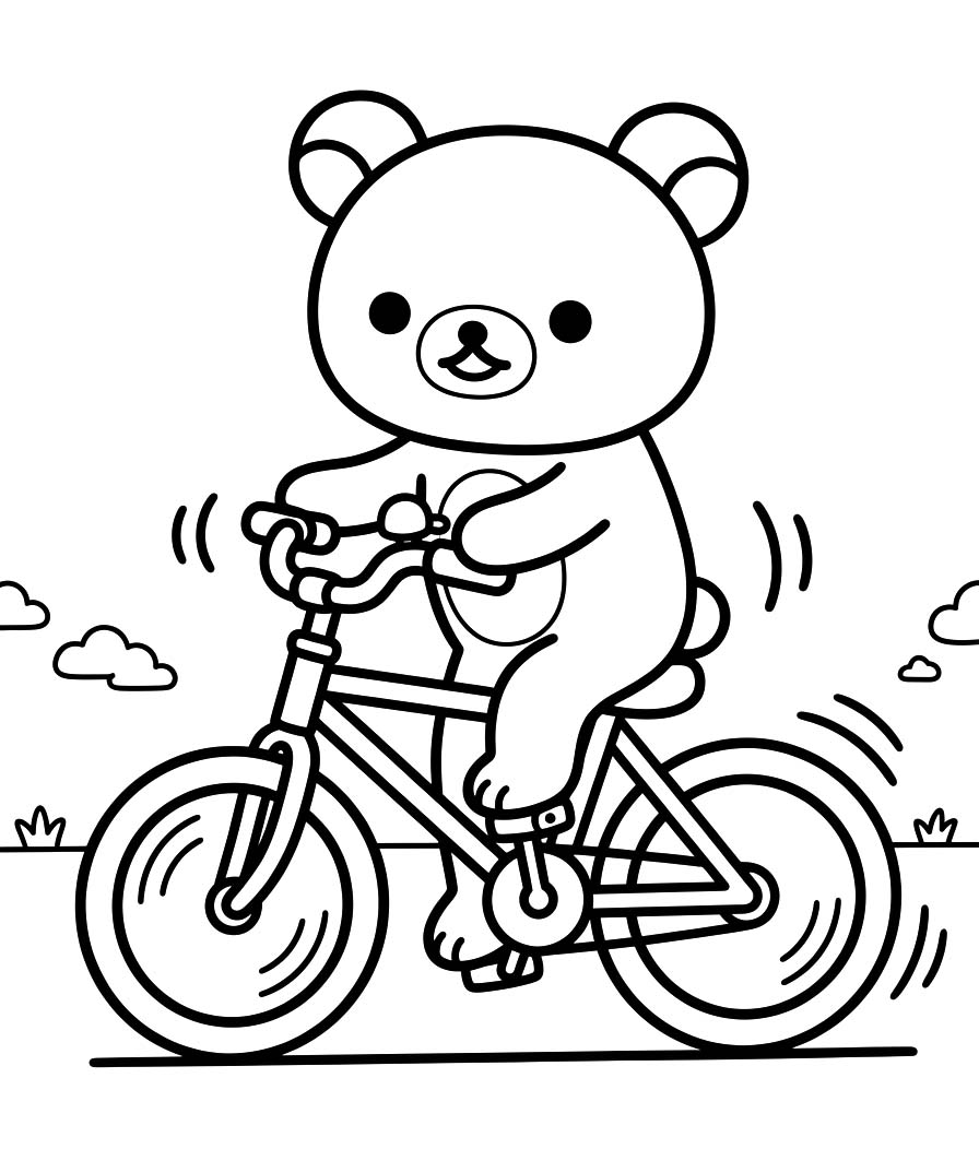 Nakreslete Rilakkuma tisknutelné omalovánka