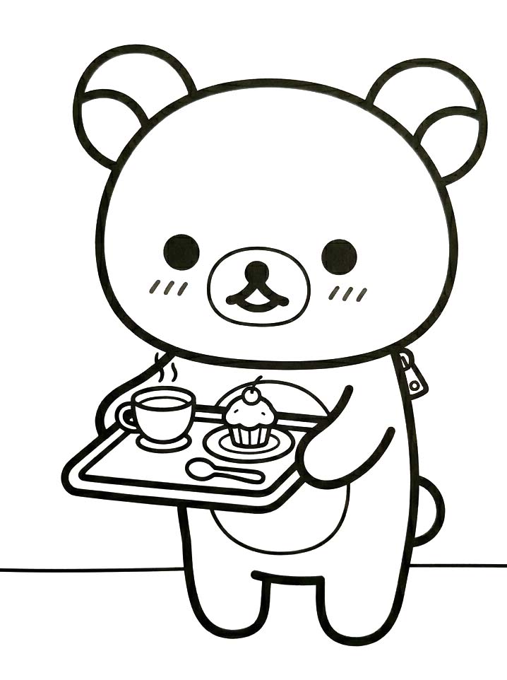 Nakreslete Rilakkuma základní omalovánka