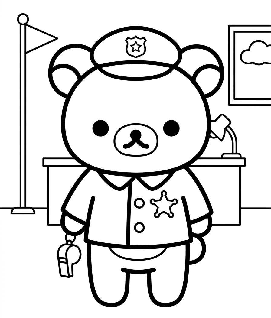 Nakreslete Rilakkuma zdarma pro děti omalovánka