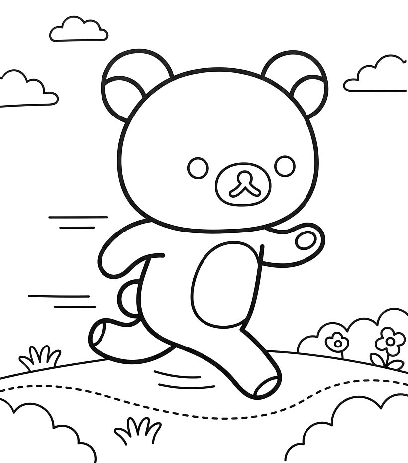Nakreslete Rilakkuma zdarma prostý omalovánka