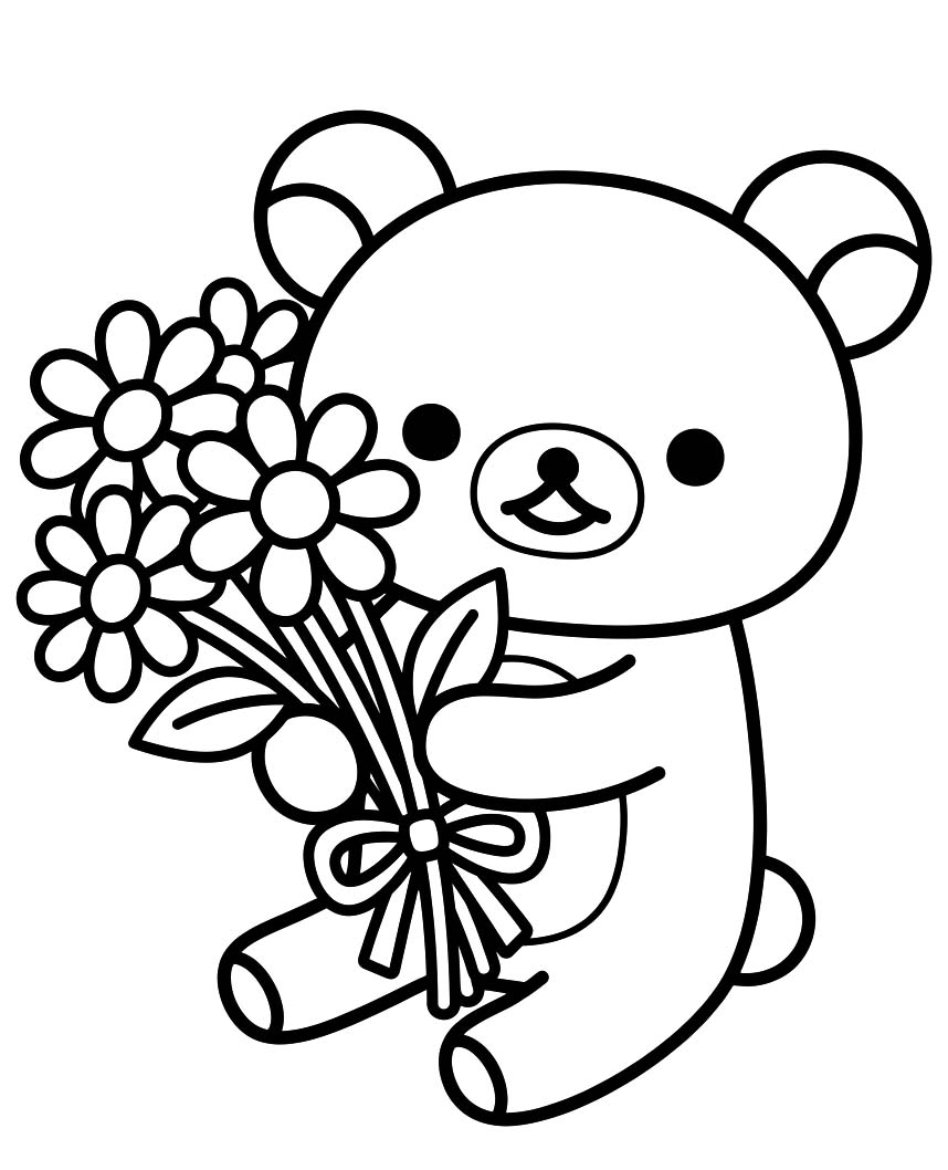 Nakreslete Rilakkuma zdarma snadný omalovánka