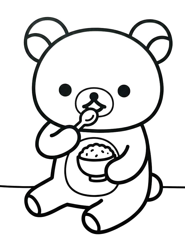 Nakreslete Rilakkuma zdarma základní omalovánka
