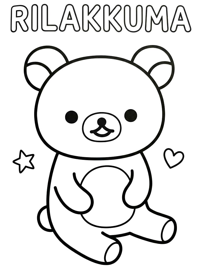Nakreslete Rilakkuma zdarma omalovánka