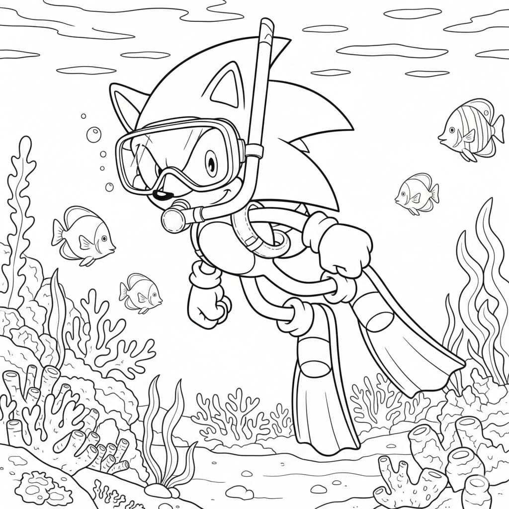 Obraz Dark Sonic tisknutelné omalovánka