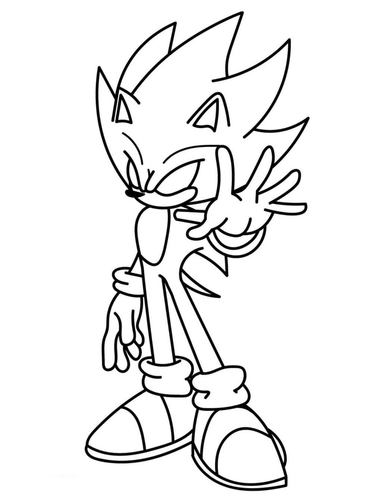 Obraz Dark Sonic zdarma tisknutelné omalovánka