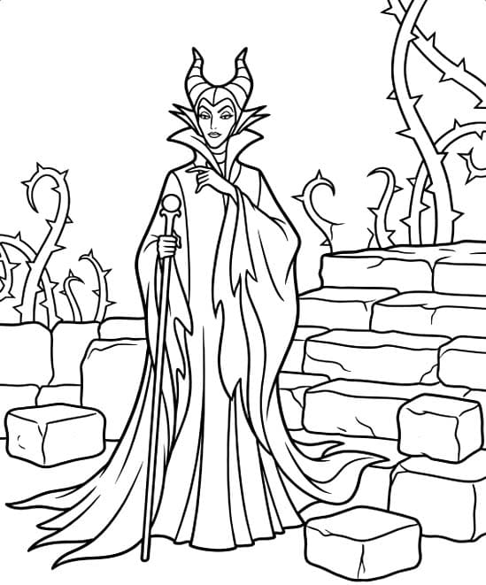 Obraz Maleficent zdarma tisknutelné omalovánka