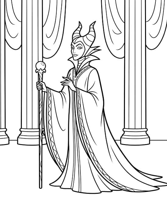 Obraz Maleficent zdarma omalovánka