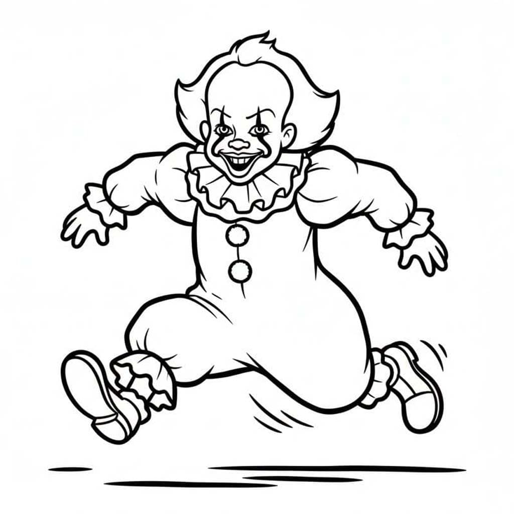 Obraz Pennywise tisknutelné omalovánka