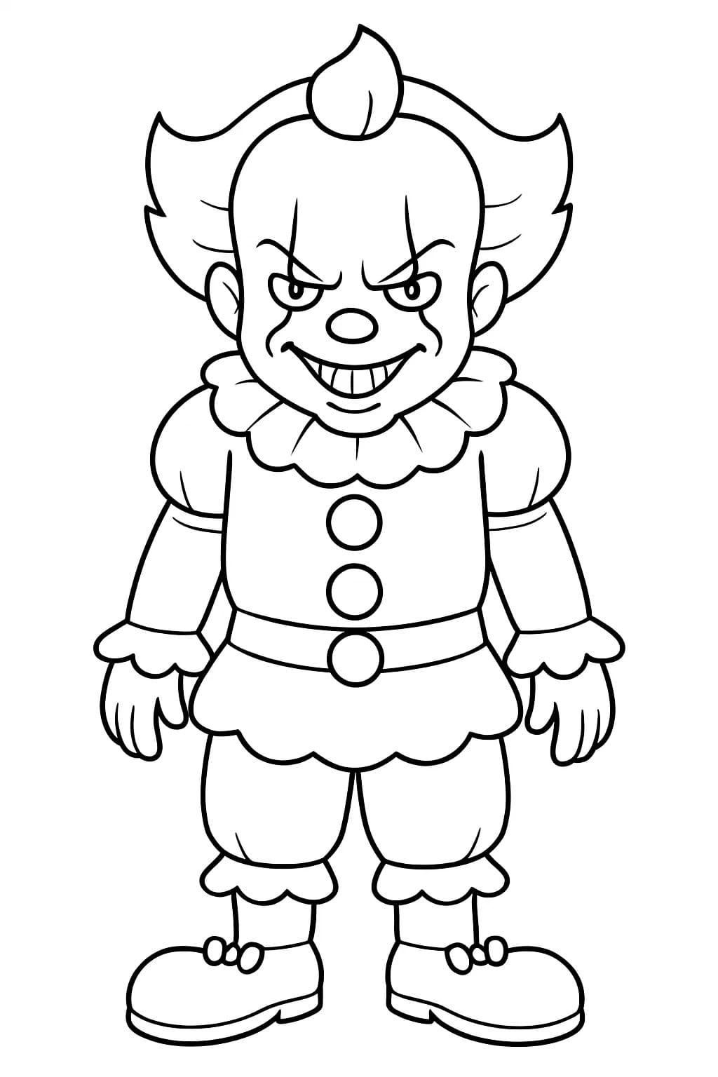 Obraz Pennywise zdarma tisknutelné omalovánka