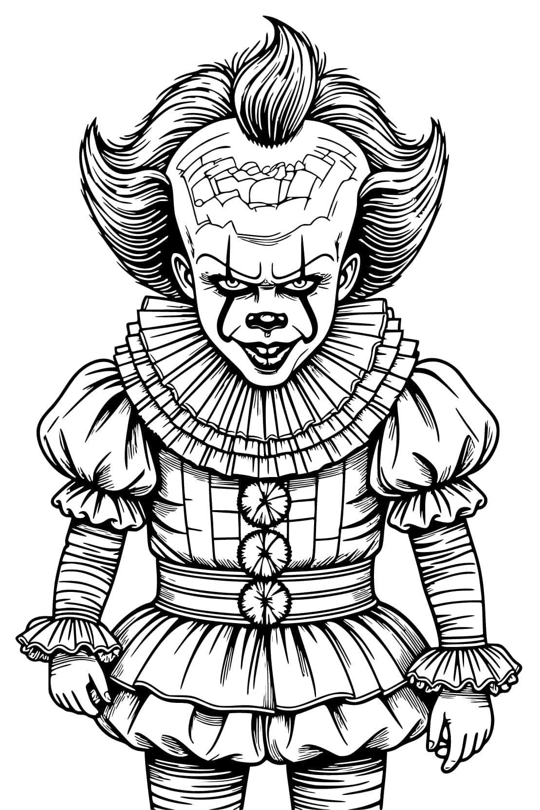 Obraz Pennywise zdarma omalovánka
