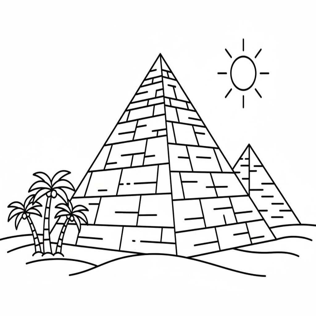 Obraz Pyramida tisknutelné omalovánka