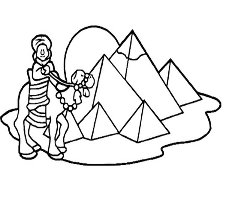 Obraz Pyramida zdarma tisknutelné omalovánka