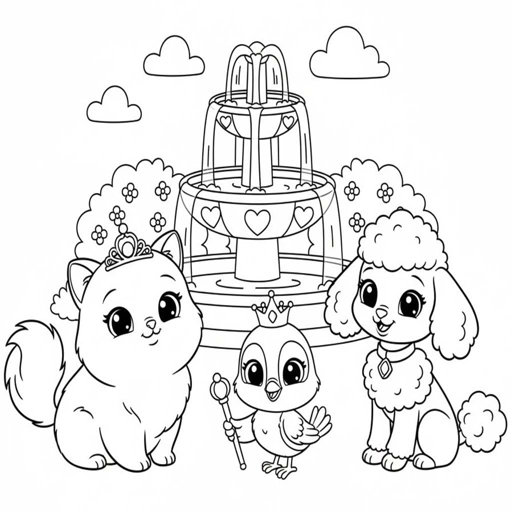 Palace Pets k vytisknutí zdarma omalovánka