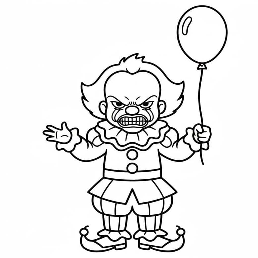 Pennywise k vytisknutí zdarma omalovánka