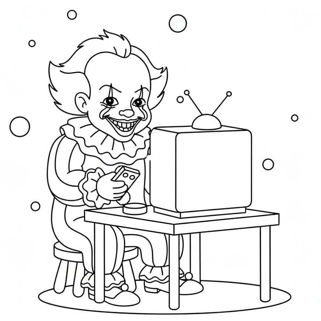 Pennywise zdarma snadný omalovánka
