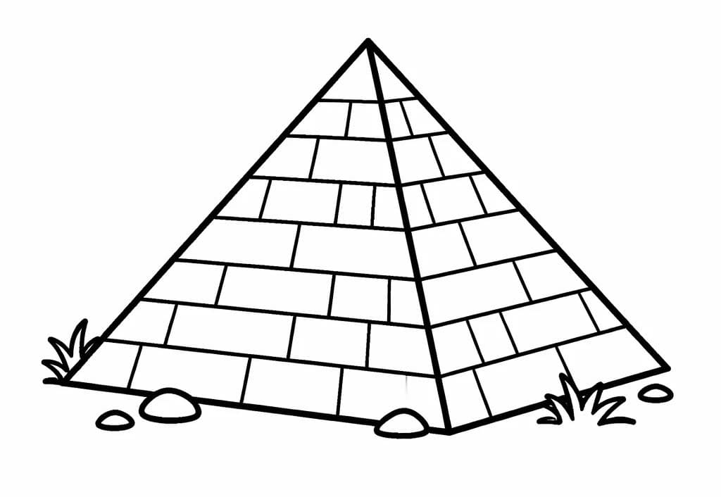 Pyramida tisknutelné pro děti omalovánka