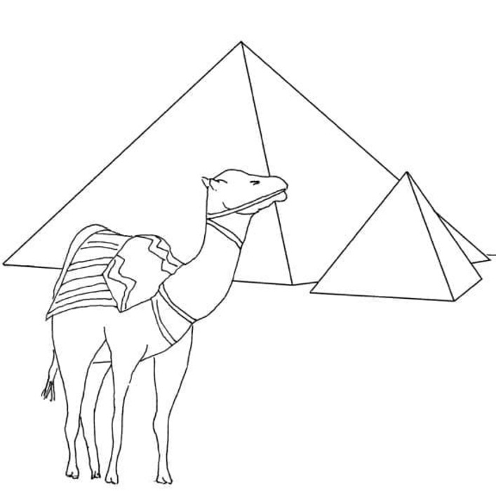 Pyramida tisknutelné omalovánka