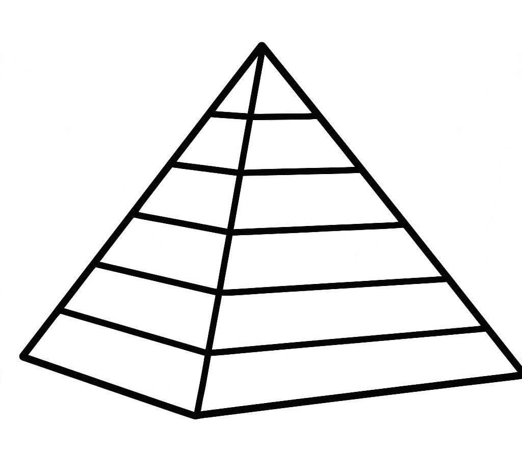 Pyramida zdarma pro děti omalovánka