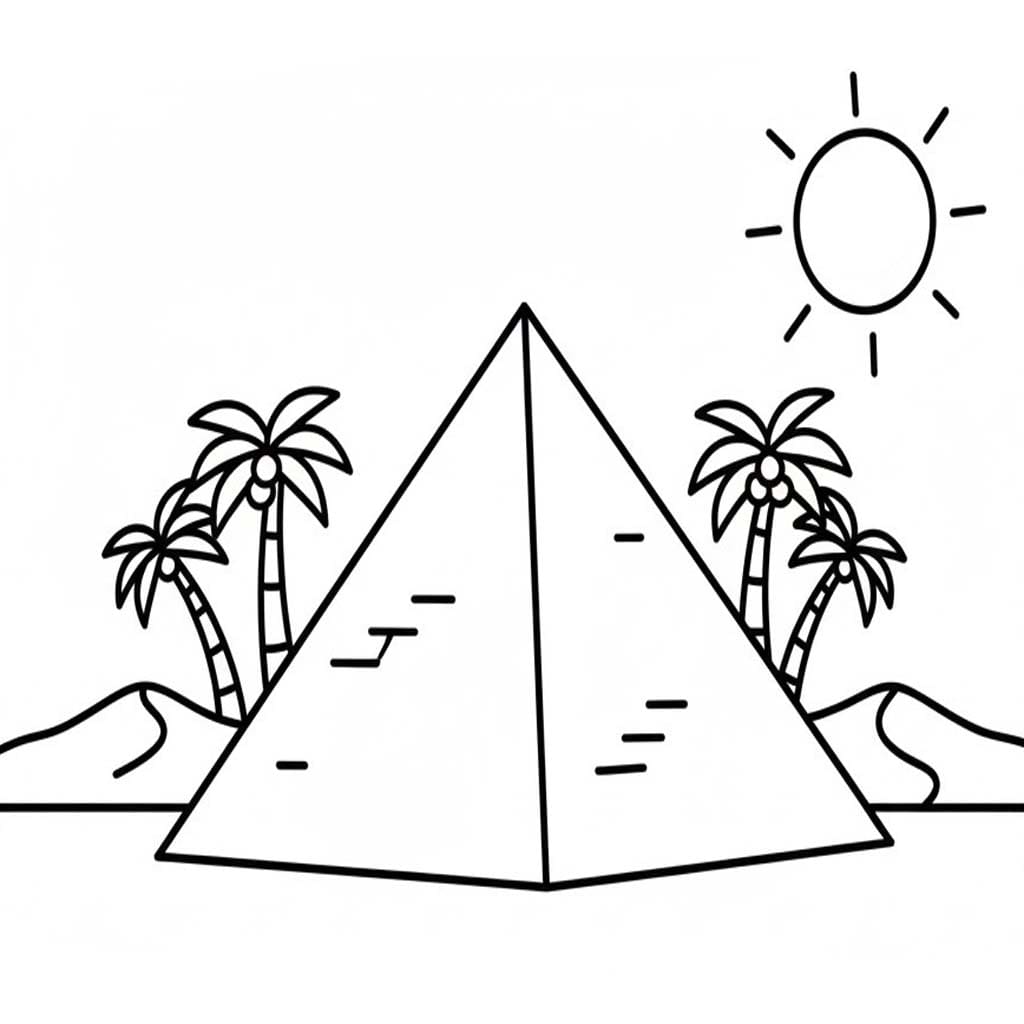 Pyramida zdarma prostý omalovánka