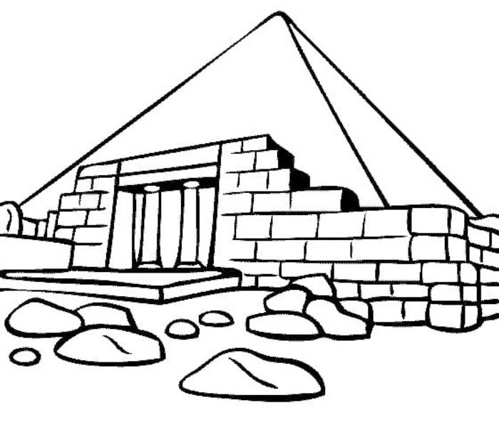 Pyramida zdarma snadný tisknutelné omalovánka