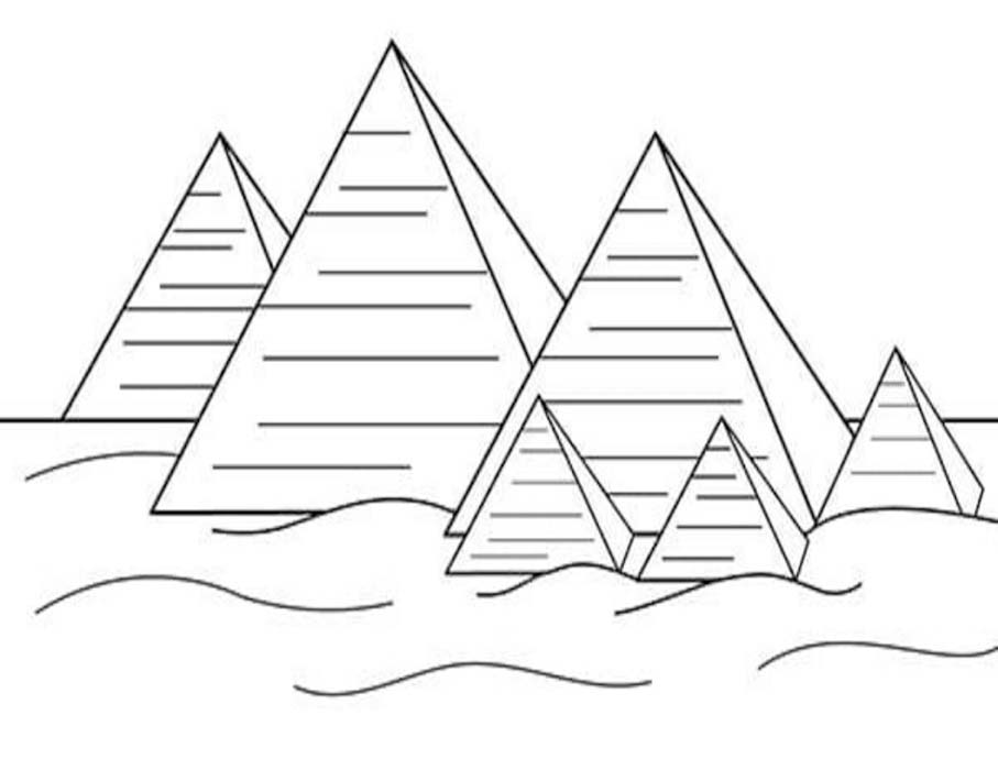 Pyramida zdarma snadný omalovánka