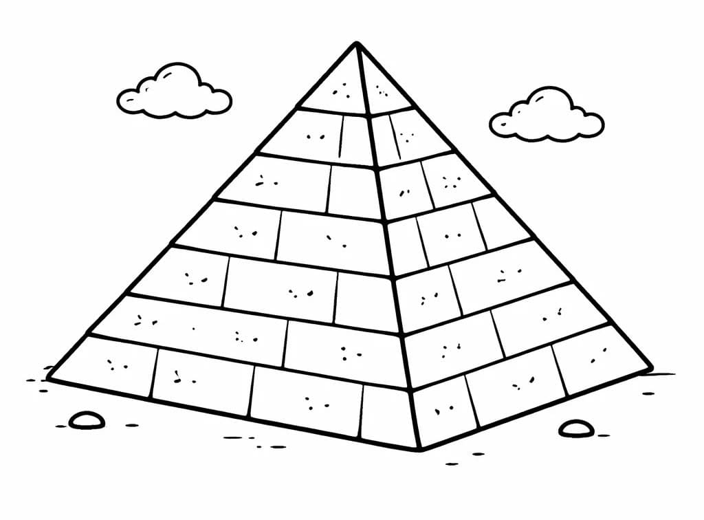 Pyramida zdarma omalovánka
