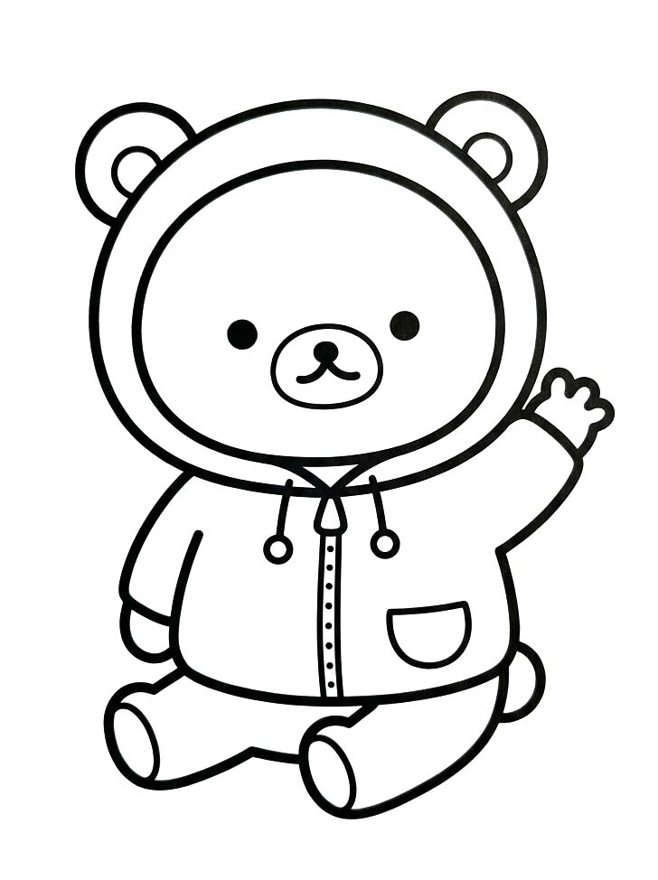 Rilakkuma k vytisknutí zdarma omalovánka