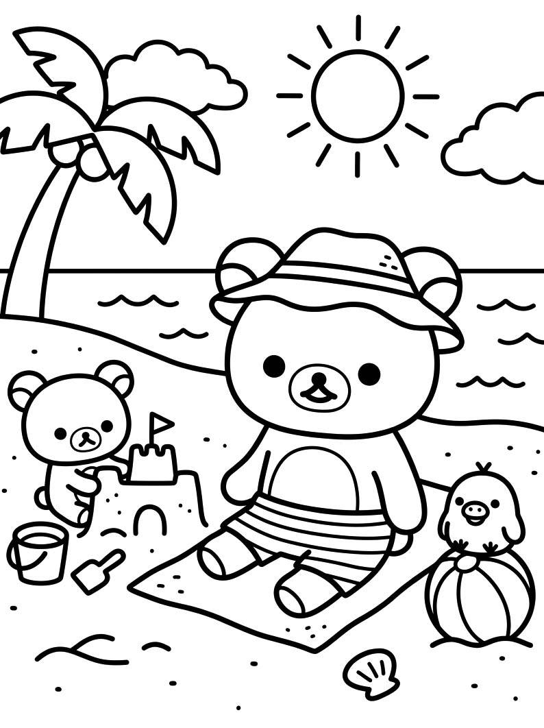 Rilakkuma pro děti omalovánka
