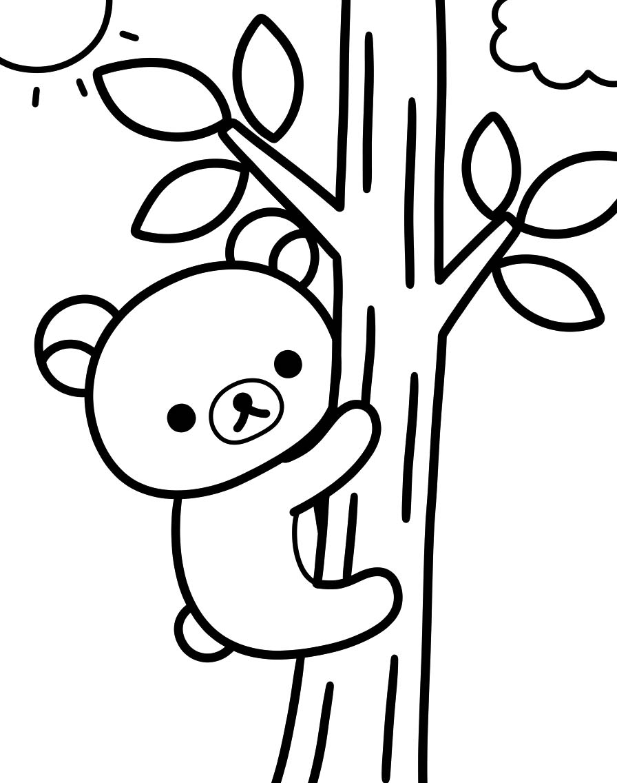 Rilakkuma tisknutelné pro děti omalovánka