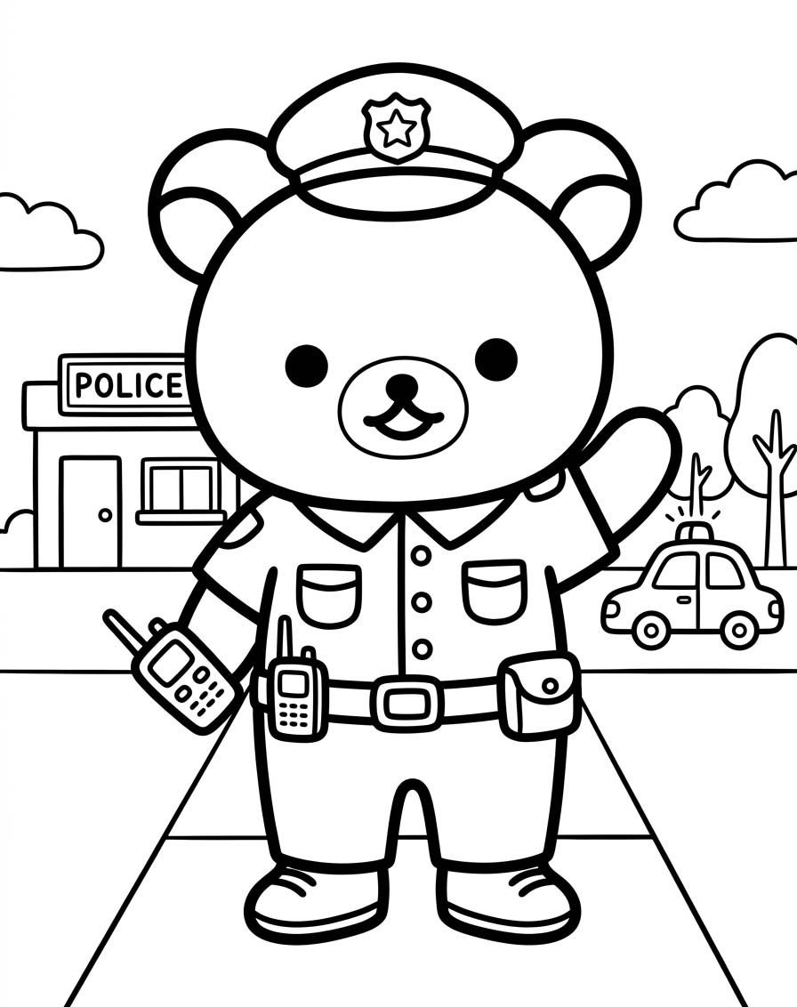 Rilakkuma zdarma pro děti omalovánka