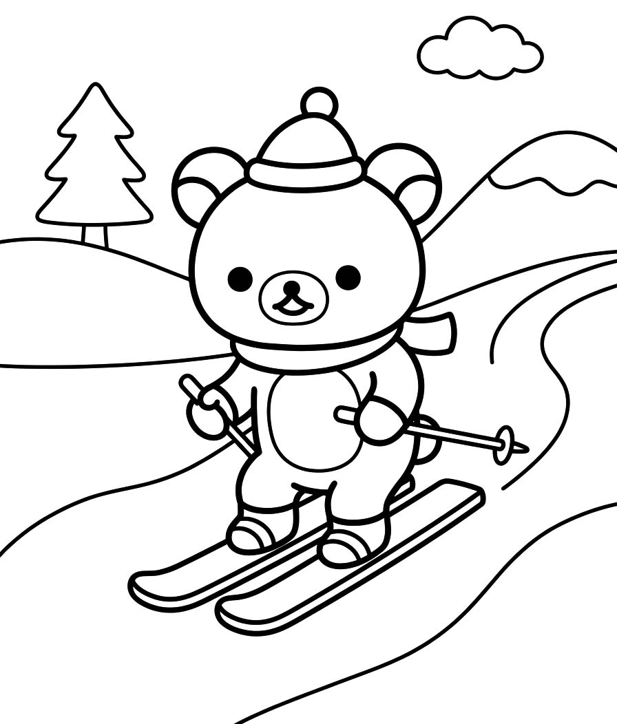 Rilakkuma zdarma prostý omalovánka