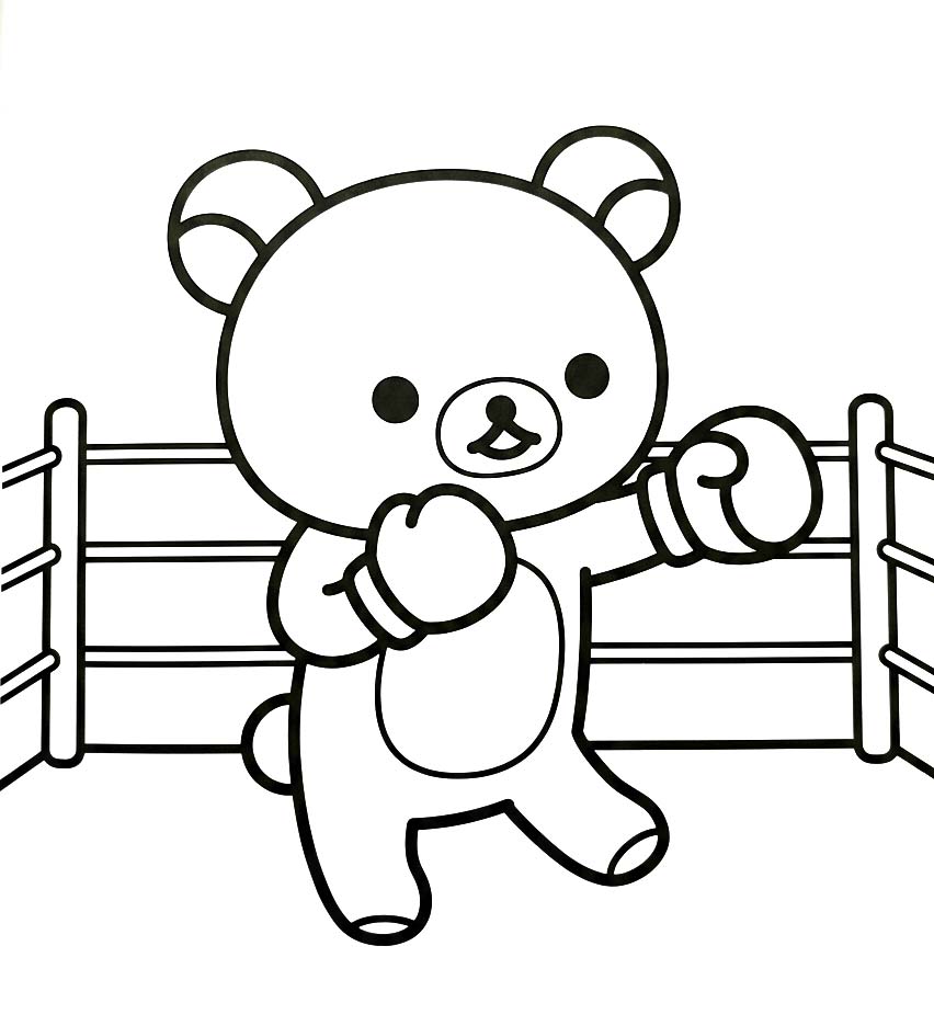 Rilakkuma zdarma snadný tisknutelné omalovánka